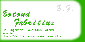 botond fabritius business card